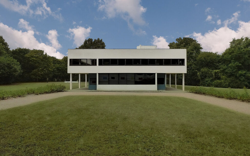 Villa Savoye exterior frontal Le Corbusier